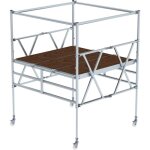 Gnzburger steigtechnik - echafaudage pliant avec plate - forme triple tlescopique hauteur de travail ...