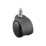 Guy raymond - roulette pivotante �50 avec tige - blocage : sans - charge : 50 kg - d�cor : noir - hauteur ...