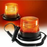 Gyrophare led jaune gyrophare pour voiture remorque caravane suv socle magn�tique 12v / 80v