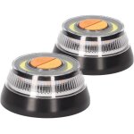 Gyrophare de secours pour voiture [visibilit� 1 km] avec base magn�tique - 2 unit�s