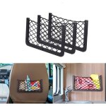 3 pcs filet rangement pour voiture, organisateurs rangement coffre 36 x 18 cm (filet lastique), multifonction ...