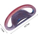 Bande abrasive 13 x 457 mm, bandes abrasives mixte (3x grains 40 / 60 / 80 / 120 / 180 / 240) pour ponceuses ... Bande abrasive 13 x 457 mm, bandes abrasives mixte (3x grains 40 / 60 / 80 / 120 / 180 / 240) pour ponceuses ...