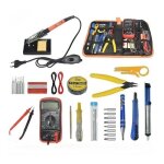 Kit d'outils de soudage �lectronique 29 pi�ces, fer a souder avec interrupteur on / off, 60w 220v temperature ...