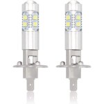 H1 led ampoules de phare, 6000k super white fog driving light 100w 2400lm daytime running light drl 360 ...