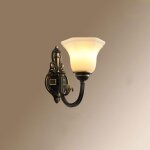 H65 all - cuivre led appliques murales american vintage verre hautement translucide abat - jour applique ...