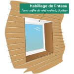 Habillage de linteau en aluminium pour encadrement de fen�tre ou porte - largeur 1m - prondeur 300mm ...