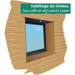 Habillage de linteau en aluminium pour encadrement de fen�tre ou porte - largeur 1m50 - prondeur 100mm ...