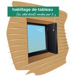 Habillage de tableau aluminium pour encadrement de fen�tre - hauteur 1m - profondeur 200mm - couleur ...