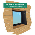 Habillage de tableau aluminium pour encadrement de fen�tre - hauteur 2m - profondeur 200mm - couleur ...