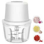 Hachoir � ail �lectrique 400 ml, mini l�gumes 6 lames, portable usb,