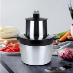 Hachoir �lectrique en acier inox 1500w 6l hachoir � viande amovible � contre la surchauffe avec bol 4 ...