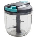 Hachoir manuel 5 secondes, 900 ml, hacher, d�couper, mixer, l�gumes, noix, oignons, lames en acier inoxydable, ...