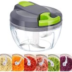 Hachoir manuel, 500ml 3 lames hachoir, pour hacher les fruits, les noix, les herbes, les oignons, les ...