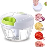 Hachoir manuel pour l�gumes, ail et oignons - pour fruits, noix, herbes - blanc