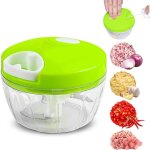 Hachoir manuel pour l�gumes, ail et oignons - pour fruits, noix, herbes - vert