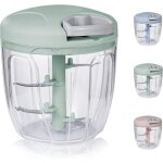 Hachoir  oignons manuel avec 3 lames en acier inoxydable. hachoir et mixeur multifonctionnel pour les ...