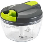 Hachoir et robot culinaire manuel multifonctionnel avec poign�e et couvercle, hachoir � l�gumes, presse ...