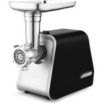 Hachoir � viande �lectrique 2000w avec 3 plaques de broyage en inox et tube de remplissage de saucisse ...