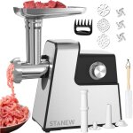 Hachoir a viande �lectrique professionnel, 4 en 1 hachoir � viande en acier inoxydabl, saucisses �lectrique ...