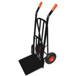 Hailo - diable de chantier professionnel - charges lourdes - roues increvable pu  260mm