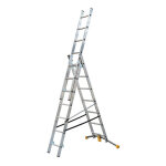 Hailo - echelle transformable 3 plans 3x7 �chelons 4, 1m / 5m en aluminium hobbylot