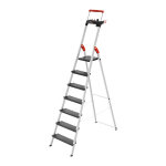Hailo ? escabeau de s�curit� pliable aluminium 7 marches xxl antid�rapantes ? hauteur maximale 3m50 ? ...