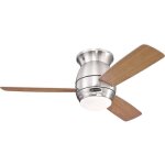 Westinghouse - ventilateur de plafond halley nickel 112 cm avec lumire