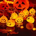 Halloween, guirlandes lumineuse halloween, halloween guirlande lumineuse, 6m 40led citrouille guirlande ...