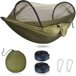 Hamac d'extrieur avec moustiquaire, hamac ultra - lger de voyage camping, charge maximale de 200 kg, ...