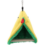Hamac triangulaire en peluche pour oiseaux et perroquets, cage, tente heureuse, lit suspendu, jouet de ...