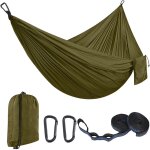 Hamac ultra - lger de voyage camping 200 kg capacit de charge, (270 x 140 cm) nylon  parachute 2 x ...