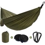 Hamac ultra - l�ger de voyage camping 200 kg capacit� de charge, (270 x 140 cm) nylon � parachute 2 x ...