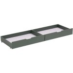 Happy garden - lot de 2 tiroirs de rangement verts pour lit
