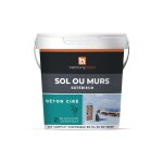 Harmony beton - kit isy b�ton cir� pour sol ou murs ext�rieur - 10 m� satin�e 58. caf� au lait