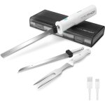 Couteau à pain Électrique sans fil 8v, lame de 178 / 203mm et fourchette, chargement de type c, indicateur ... Couteau à pain Électrique sans fil 8v, lame de 178 / 203mm et fourchette, chargement de type c, indicateur ...