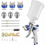 Haute pression kit pistolet � pulv�risation d'air - hvlp 600cc - 1. 4mm / 1. 7mm / 2. 0mm 3 taille buses ...