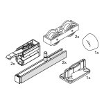Hawa - kit de garniture pour 1 porte (sans rail) 80kg junior 80 / b (mod. )