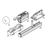 Hawa - ferrure porte coulissante junior 80 b - version : vis longue