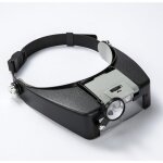 Headband loupes 1. 5x 3x 6. 5x 8x loupe lunettes avec 2 lampes led frontale pour les r�parations lecture ...
