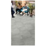 Hellocarpet - dalles pvc plombantes rhys ii bton perle 60x60 - bton perle