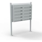 Helloshop26 - bloc 10 boites aux lettres sur pieds entr�es argent� courrier