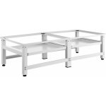 Double socle avec tagre coulissante pour lave - linges sche - linges 124 x 54 x 37 cm