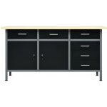 Helloshop26 - etabli table de travail bricolage tabli d'atelier plan de travail bureau maison intrieur ...