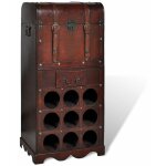 Etagre meuble de rangement pour 9 bouteilles marron