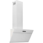Helloshop26 - hotte murale 60 cm acier et verre tremp blanc