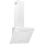 Helloshop26 - hotte murale 60 cm acier et verre tremp blanc