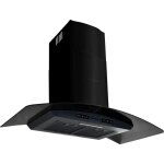 Hotte murale acier inoxydable 756 m� / h 90 cm noir