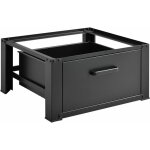 Socle avec tiroir pour machine à laver 63 x 54 x 31 cm noir Socle avec tiroir pour machine à laver 63 x 54 x 31 cm noir
