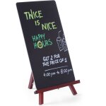 Panneau d'information publicitaire menu pos sur chevalet pour restaurants 220x360mm hendi 664070