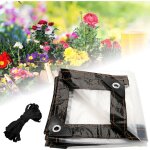 Bâche transparente 200 × 300 cm, bâche imperméable, housse de protection pour plantes, avec oeillets Bâche transparente 200 × 300 cm, bâche imperméable, housse de protection pour plantes, avec oeillets